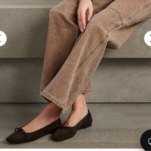 Aeyde Delfina Brown Suede Flats